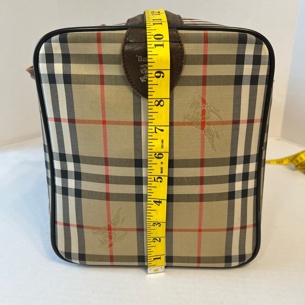 Burberry Nova Check Boston Bag Canvas Beige Brown‎ gold 100% authentic - Picture 15 of 16